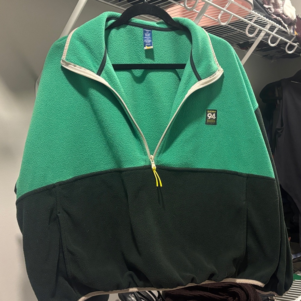 Old Navy Green and Black Women's Sweater Cardigan